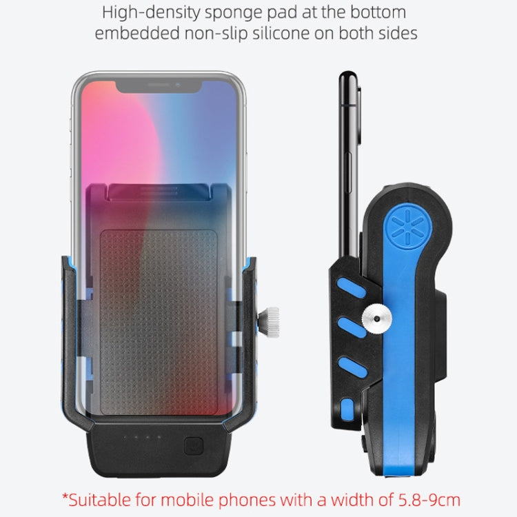 BG-2021 Bicycle Front Light 4 In 1 Mobile Phone Holder Horn Light Mountain Bike Front Light, 2400 MAH Black, 2400 MAH Red, 2400 MAH Blue, 4000 MAH Black, 4000 MAH Red, 4000 MAH Blue