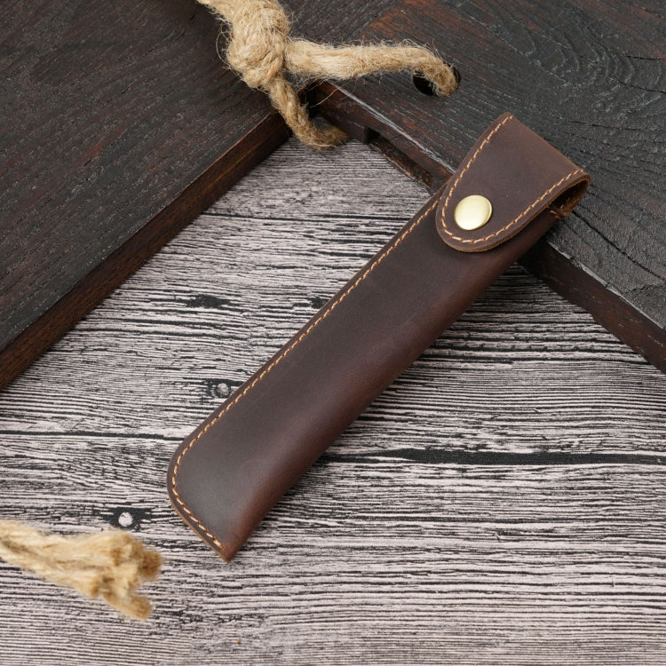 Pen Bag Personality Retro Pure Handmade First Layer Leather Pen Case Protective Cover, Mad Horse Skin Black, Mad Horse Skin Coffee, Mad Horse Skin Brown, Mad Horse Skin Green, Mad Horse Skin Wine Red, Mad Horse Skin  Blue, Mad Horse Skin Purple        ...