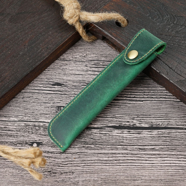 Pen Bag Personality Retro Pure Handmade First Layer Leather Pen Case Protective Cover, Mad Horse Skin Black, Mad Horse Skin Coffee, Mad Horse Skin Brown, Mad Horse Skin Green, Mad Horse Skin Wine Red, Mad Horse Skin  Blue, Mad Horse Skin Purple        ...