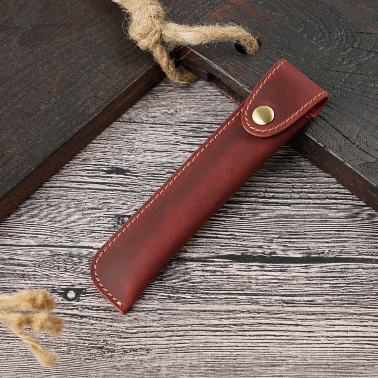 Pen Bag Personality Retro Pure Handmade First Layer Leather Pen Case Protective Cover, Mad Horse Skin Black, Mad Horse Skin Coffee, Mad Horse Skin Brown, Mad Horse Skin Green, Mad Horse Skin Wine Red, Mad Horse Skin  Blue, Mad Horse Skin Purple        ...