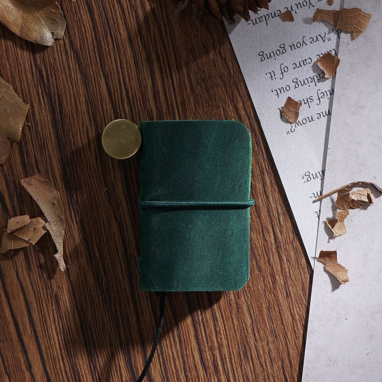 Ultra-Small Mini TN Hand Account Book Leather Notebook Portable Travel Diary, Crazy Horse Skin Black, Crazy Horse Skin Brown, Crazy Horse Skin Coffee, Crazy Horse Skin Ink Green, Crazy Horse Skin Wine Red, Crazy Horse Skin Blue, Crazy Horse Skin Purple...