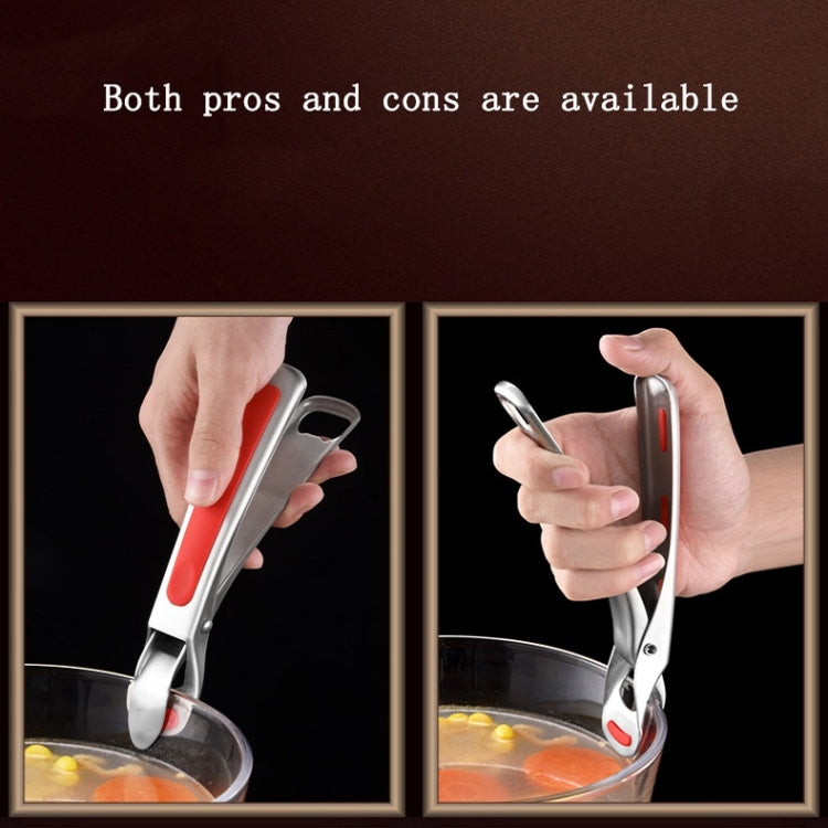 Kitchen 304 Stainless Steel Inlaid Rubber Non-Slip Anti-Scald Dish Holder And Tray Lifter, Dish Holder (Red), Dish Holder (Black), Dish Holder (Green)