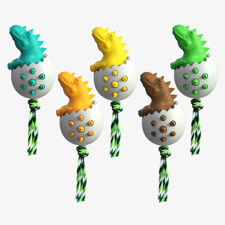 Dinosaur Egg Dog Molar Stick Resistant To Biting Dog Toothbrush Pet Supplies, Brown, Lake Blue, Orange, Green, Yellow