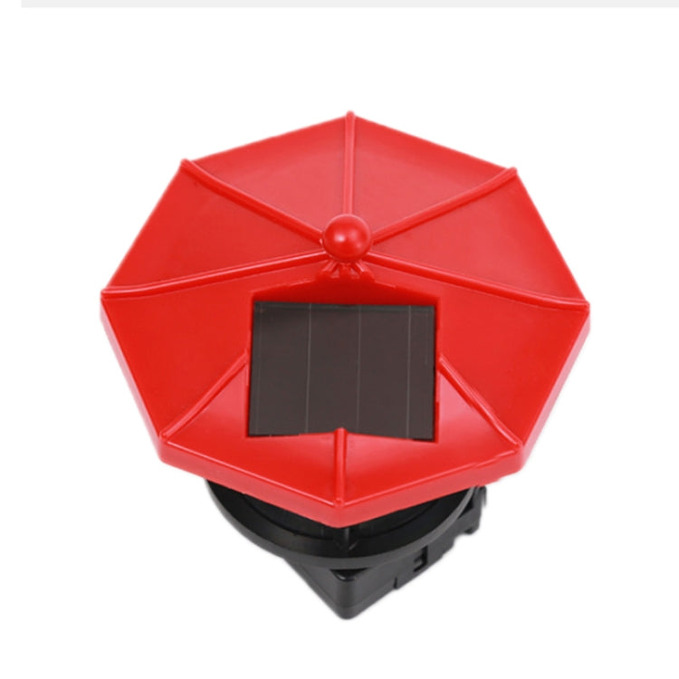 Outdoor Waterproof LED Solar Rotating Lighthouse Garden Decoration Induction Landscape Light, Red, Black