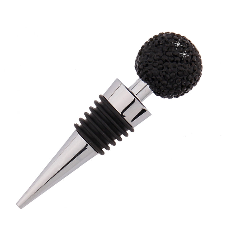 Crystal Ball Red Wine Stopper Diamond Zinc Alloy Metal Sealed Wine Cork, White, Pink, Big Red, Black, Bright Black, AB, Lake Blue