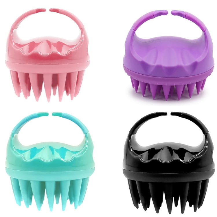 Round Hair Washing Brush Silicone Wet & Dry Multipurpose Massage Brush, Pink, Purple, Green, Black, Blue, Red, Yellow, Grey