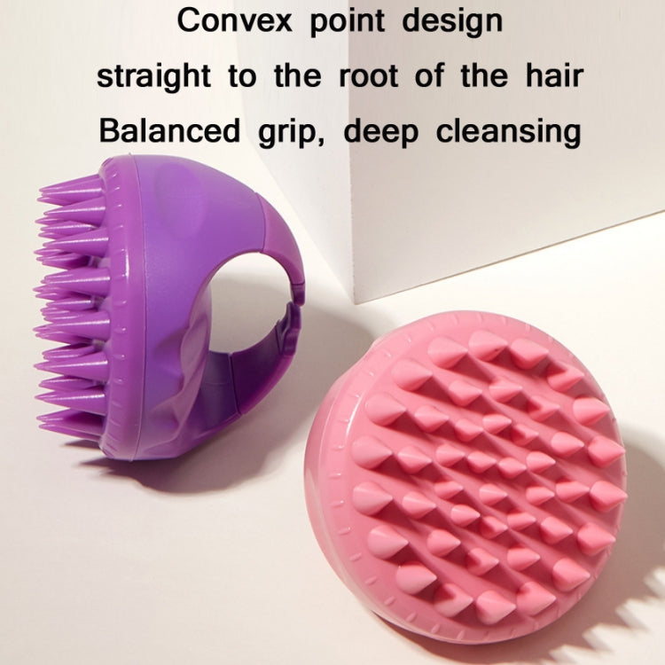 Round Hair Washing Brush Silicone Wet & Dry Multipurpose Massage Brush, Pink, Purple, Green, Black, Blue, Red, Yellow, Grey