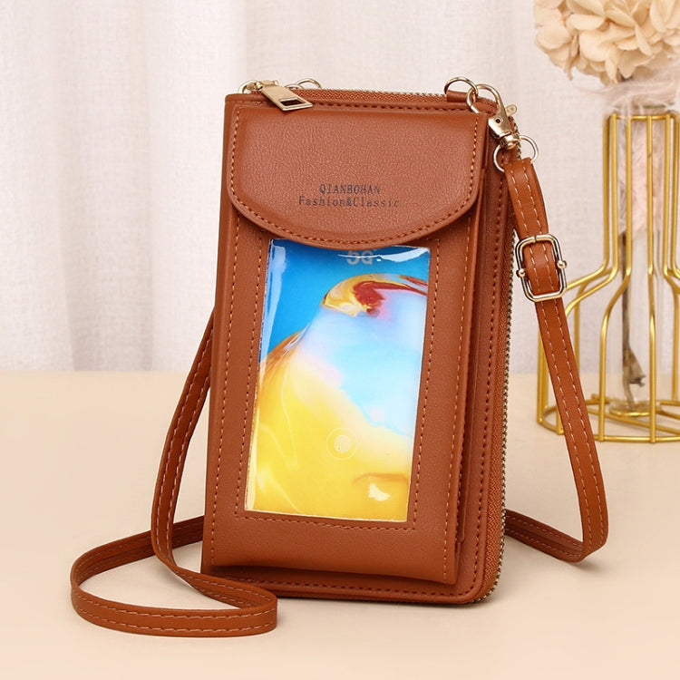 JLF012 Touch Screen Mobile Phone Bag Women Messenger Shoulder Bag, Red Wine, Black, Deep Pink, Light Pink, Light Blue, Light Green, Brown, Khaki