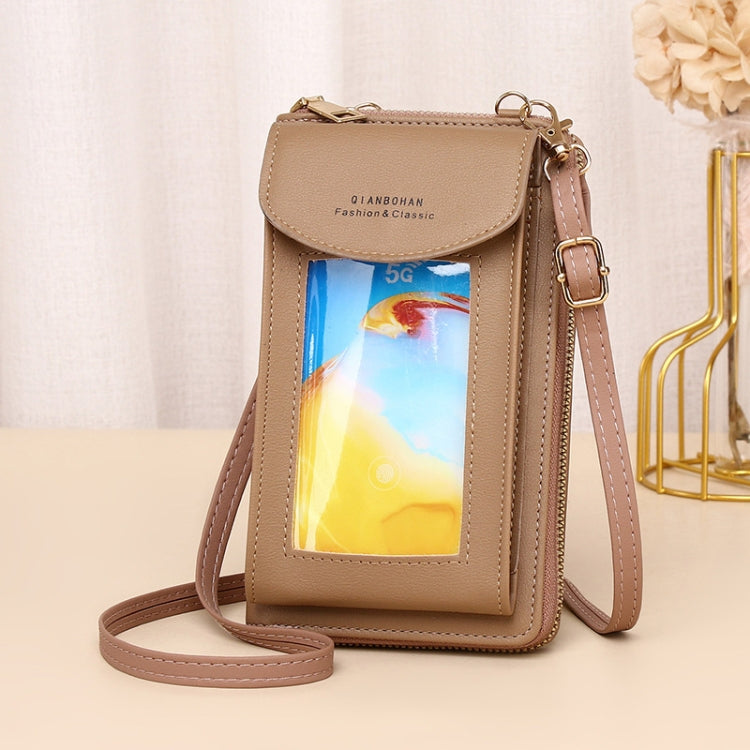 JLF012 Touch Screen Mobile Phone Bag Women Messenger Shoulder Bag, Red Wine, Black, Deep Pink, Light Pink, Light Blue, Light Green, Brown, Khaki