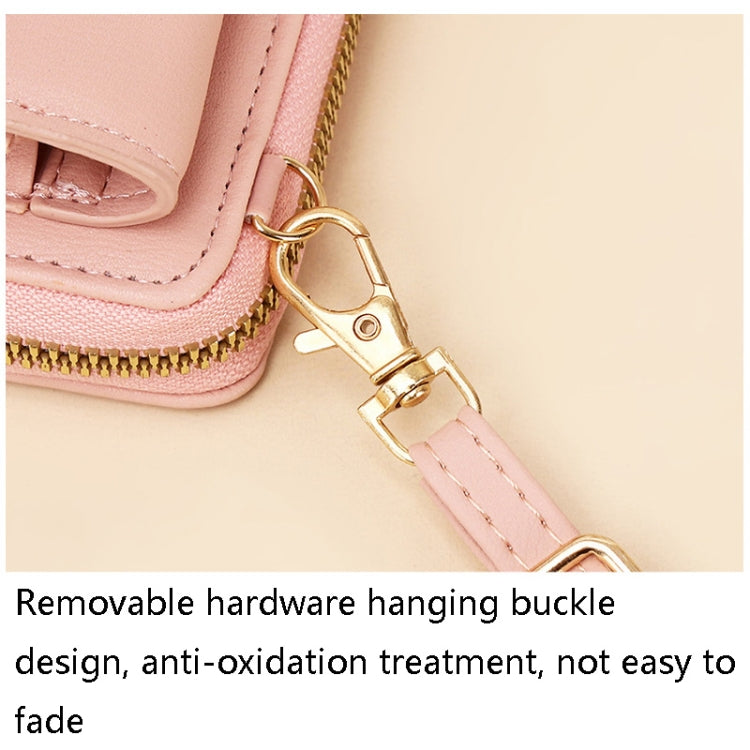 JLF012 Touch Screen Mobile Phone Bag Women Messenger Shoulder Bag, Red Wine, Black, Deep Pink, Light Pink, Light Blue, Light Green, Brown, Khaki