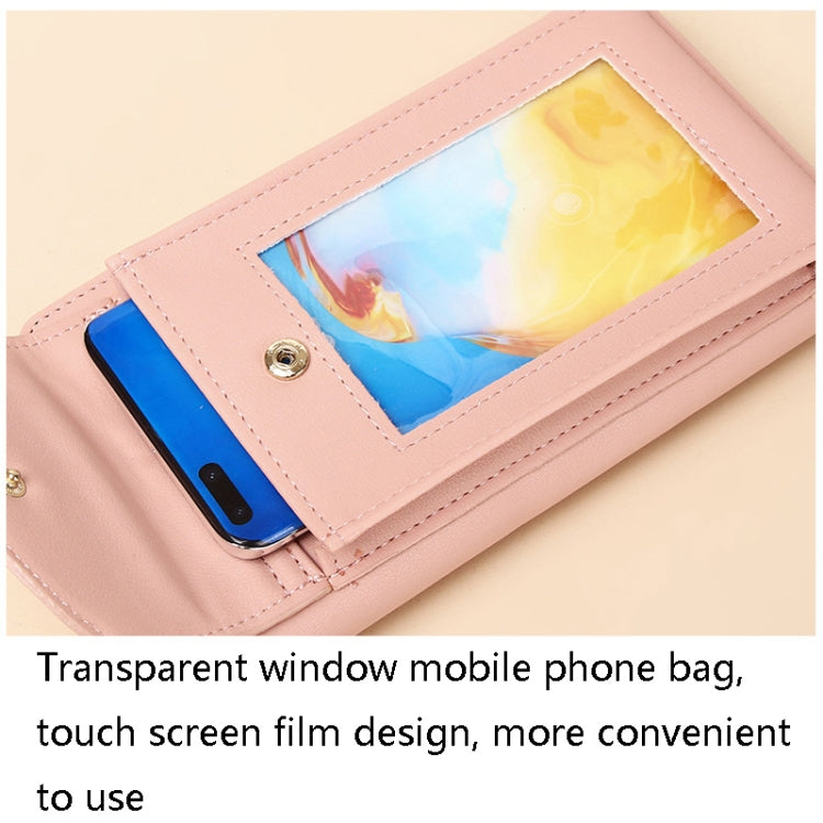JLF012 Touch Screen Mobile Phone Bag Women Messenger Shoulder Bag, Red Wine, Black, Deep Pink, Light Pink, Light Blue, Light Green, Brown, Khaki