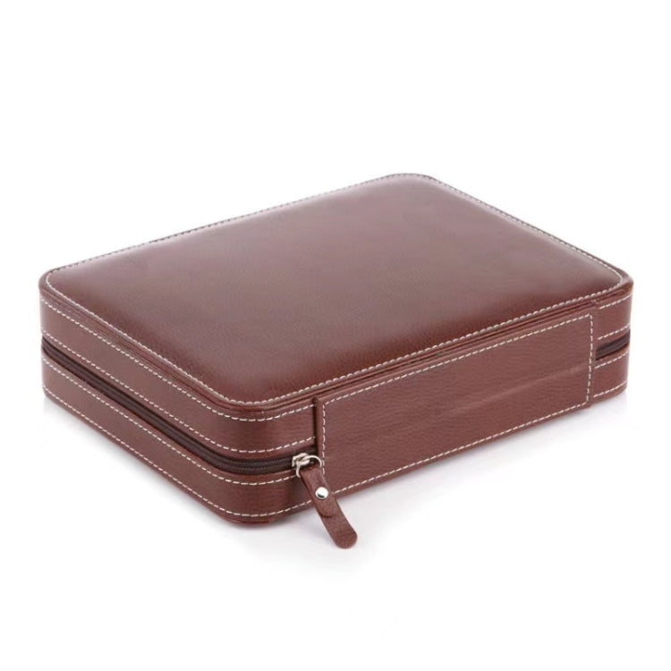 8-Digit Watch Storage Box Watch Display Box Portable Watch Travel Bag, 08 Watch Position Brown, 08 Watch Position Black
