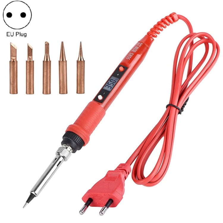 Metallic LCD Temperature Regulating Soldering Iron And Soldering Iron Tip Set Electric Soldering Iron Welding Tool, 220V EU Plug Bronze Head Red, 110V US Plug Bronze Head Red, 220V EU Plug Silver Head Red, 110V US Plug Silver Head Red                  ...