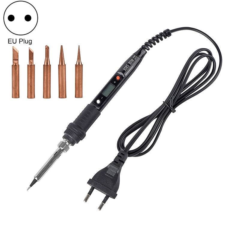 Metallic LCD Temperature Regulating Soldering Iron And Soldering Iron Tip Set Electric Soldering Iron Welding Tool, 220V EU Plug Bronze Head Red, 110V US Plug Bronze Head Red, 220V EU Plug Silver Head Red, 110V US Plug Silver Head Red                  ...