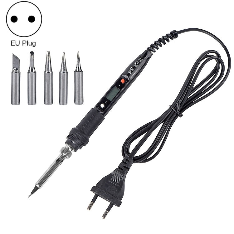 Metallic LCD Temperature Regulating Soldering Iron And Soldering Iron Tip Set Electric Soldering Iron Welding Tool, 220V EU Plug Bronze Head Red, 110V US Plug Bronze Head Red, 220V EU Plug Silver Head Red, 110V US Plug Silver Head Red                  ...