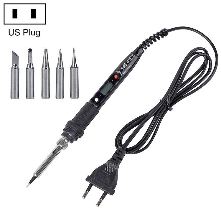 Metallic LCD Temperature Regulating Soldering Iron And Soldering Iron Tip Set Electric Soldering Iron Welding Tool, 220V EU Plug Bronze Head Red, 110V US Plug Bronze Head Red, 220V EU Plug Silver Head Red, 110V US Plug Silver Head Red                  ...