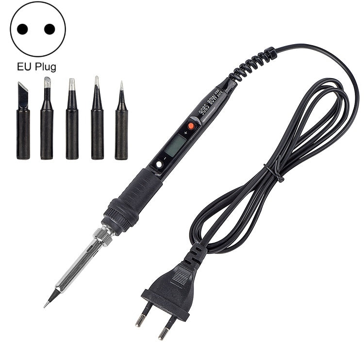 Metallic LCD Temperature Regulating Soldering Iron And Soldering Iron Tip Set Electric Soldering Iron Welding Tool, 220V EU Plug Bronze Head Red, 110V US Plug Bronze Head Red, 220V EU Plug Silver Head Red, 110V US Plug Silver Head Red                  ...