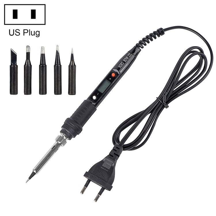 Metallic LCD Temperature Regulating Soldering Iron And Soldering Iron Tip Set Electric Soldering Iron Welding Tool, 220V EU Plug Bronze Head Red, 110V US Plug Bronze Head Red, 220V EU Plug Silver Head Red, 110V US Plug Silver Head Red                  ...
