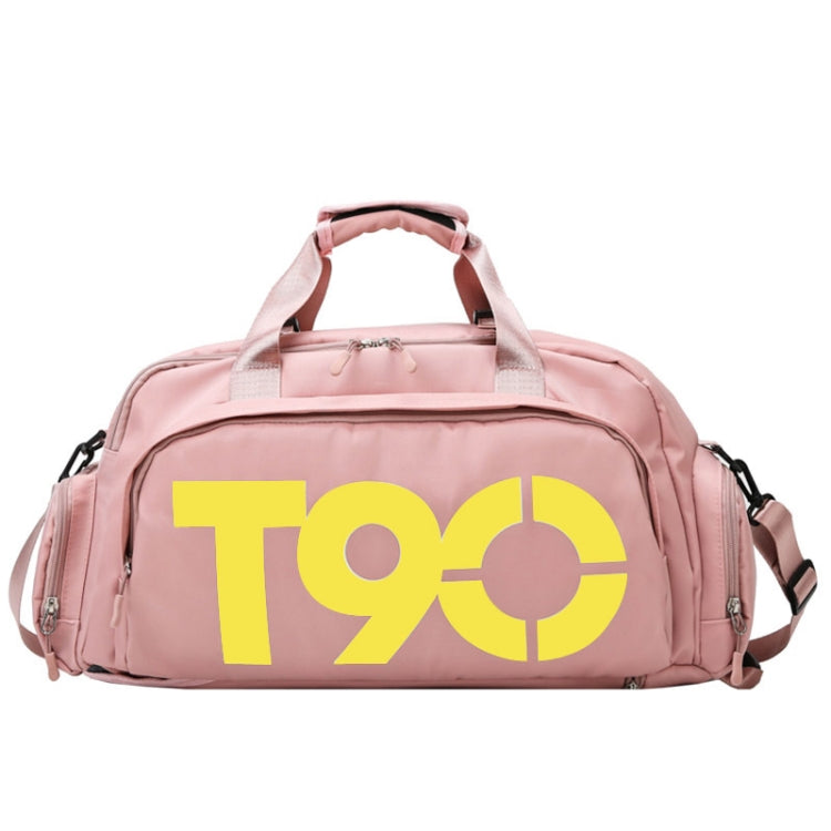 Sports Fitness Bag Large Capacity Luggage Bag Dry Wet Separation With Shoes Position Hand-Held Backpack Travel Bag, Pink White, Pink Yellow, Black and White, Black Yellow, Blue and White, Blue Yellow, Deep Blue White, Dark Blue Yellow, Red White       ...