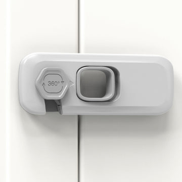 Children Anti-pinch Hand-opening Door Safety Lock, Light Gray, Green