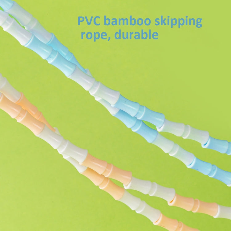 Deli F4104 2.8m PVC Bamboo Skipping Rope Student Sports Jumping Rope, Blue, Pink