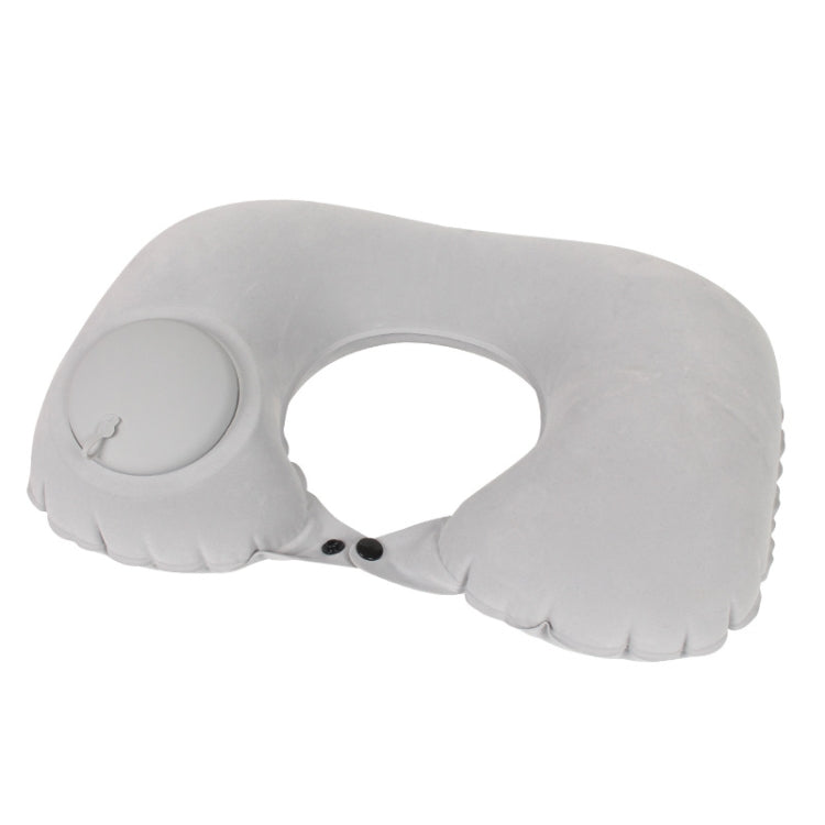 Travel Inflatable Press U-Shaped Neck Guard Pillow, Flocked U009-01（Peacock Green ）, Flocked U009-03（Light Gray）, Flocked U009-04（Medium Blue）, Flocked U009-02（Rose Red）, Flocked U009-05（Dark Blue）, Flocked U009-060（Sky Blue）, Flocked U009-070（Orange） ...