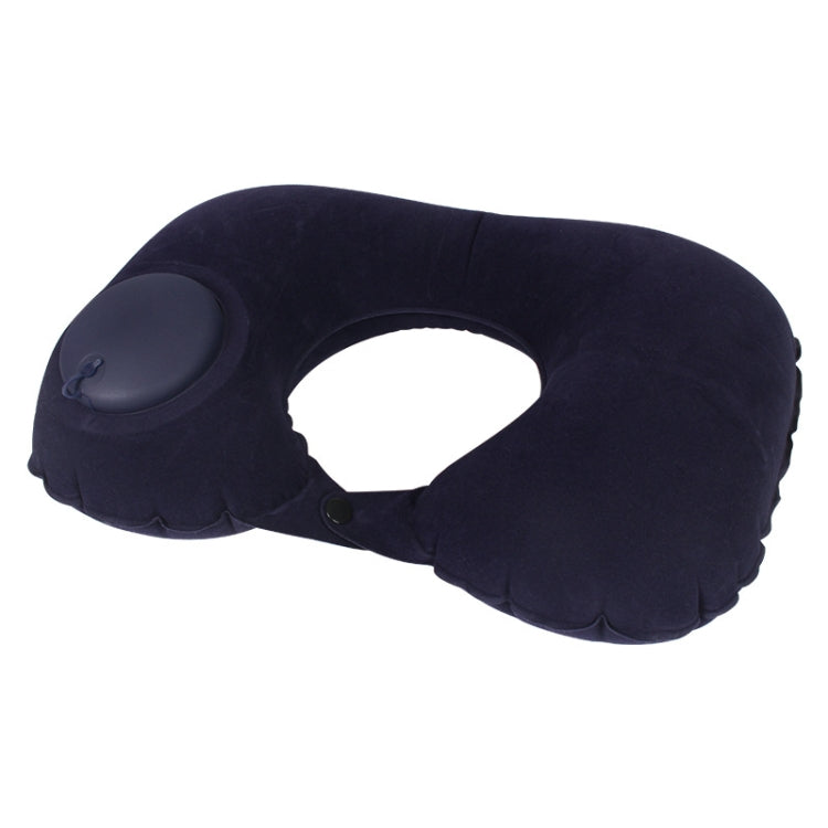 Travel Inflatable Press U-Shaped Neck Guard Pillow, Flocked U009-01（Peacock Green ）, Flocked U009-03（Light Gray）, Flocked U009-04（Medium Blue）, Flocked U009-02（Rose Red）, Flocked U009-05（Dark Blue）, Flocked U009-060（Sky Blue）, Flocked U009-070（Orange） ...