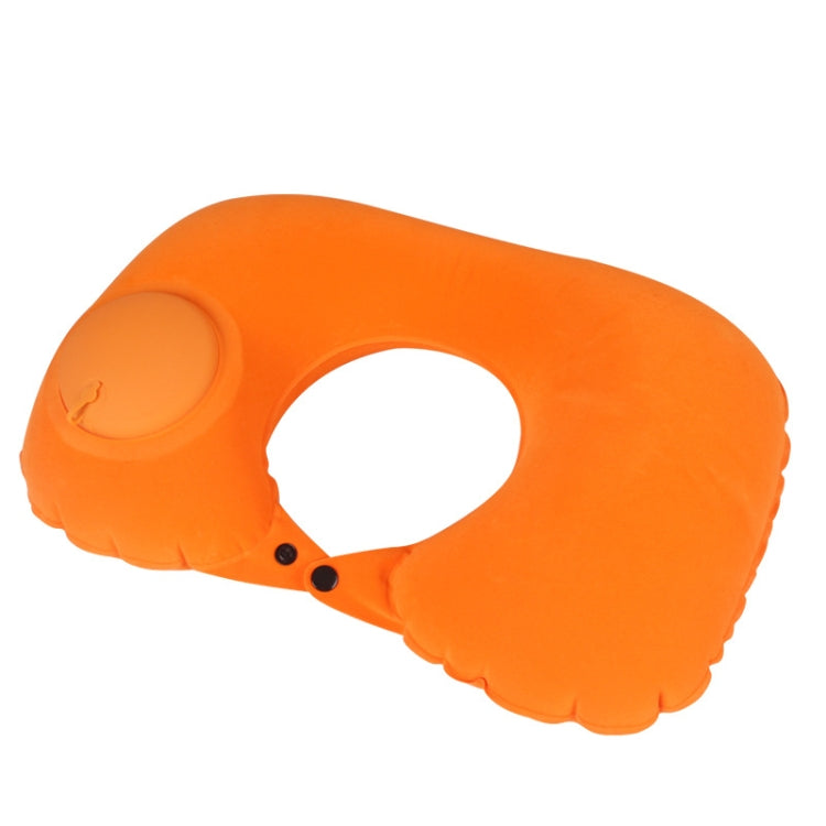 Travel Inflatable Press U-Shaped Neck Guard Pillow, Flocked U009-01（Peacock Green ）, Flocked U009-03（Light Gray）, Flocked U009-04（Medium Blue）, Flocked U009-02（Rose Red）, Flocked U009-05（Dark Blue）, Flocked U009-060（Sky Blue）, Flocked U009-070（Orange） ...