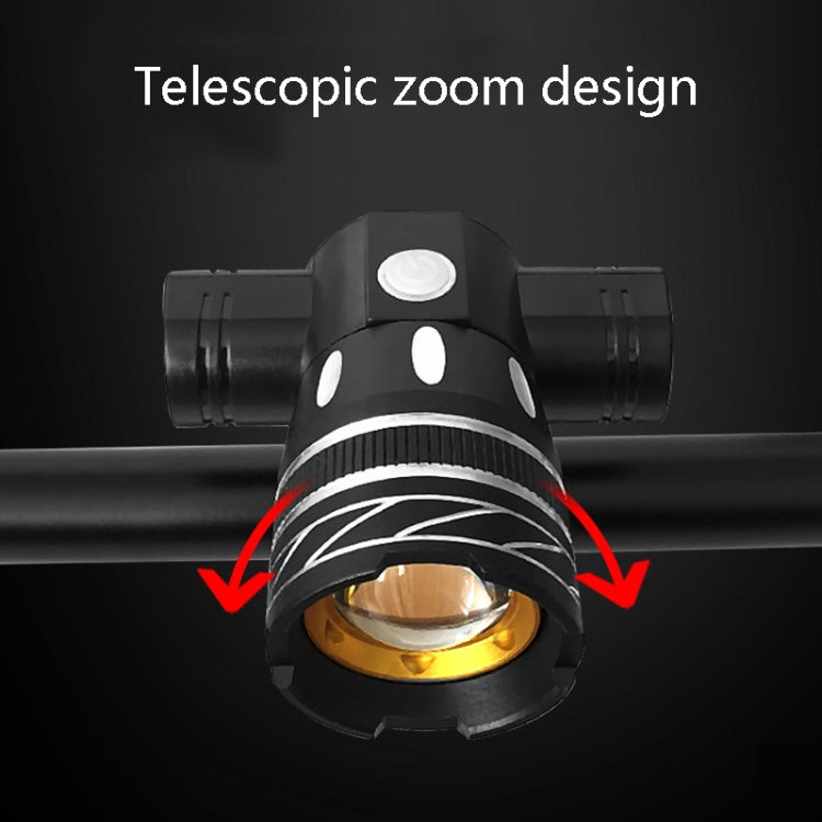 7602 LED USB Charging Telescopic Zoom Bicycle Front Light, Specification:, Headlight, Headlight + 928 Taillight, Headlight + 056 Taillight, Headlight + 313 Taillight, Headlight + Gem Lamp, Headlight +11034 Taillight, Headlight + Laser Taillight        ...