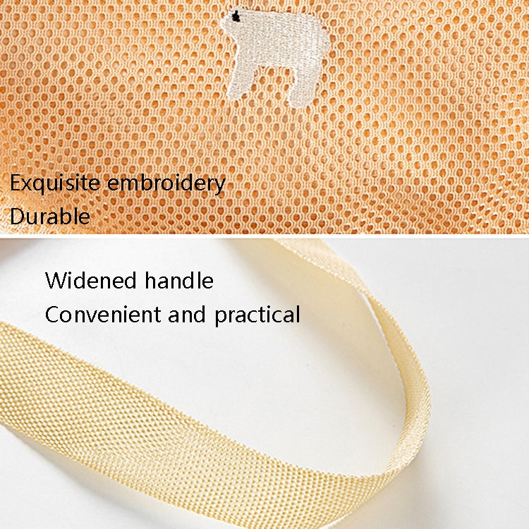 yq007 Kitchen Multi-Function Wall Hanging Fruits And Vegetables Storage Bags Portable Hollow Mesh Bag, Orange Yellow, Rose Red, Blue