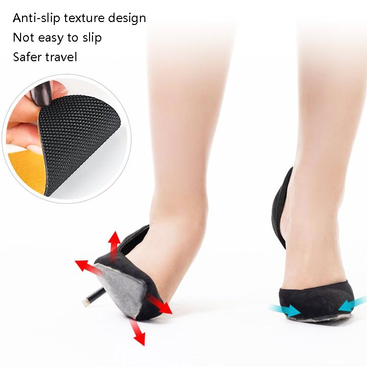 1pair High Heel Shoes Anti-Skid Patch, Pointer Head Black, Round Head Black