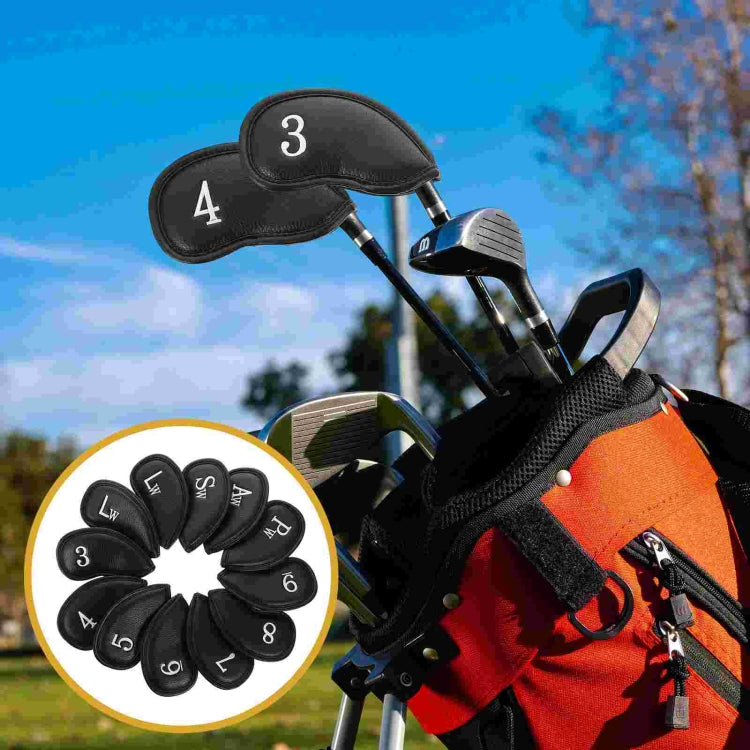12 in 1 Golf Rod Hat Cover, Black Litchi, Red Tabby, White Small Crossgrain