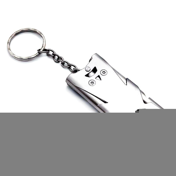 Outdoor High Decibel Stainless Steel Three-Tube Survival Rescue Whistle, Silver, Grey, Black, Colorful, Gold