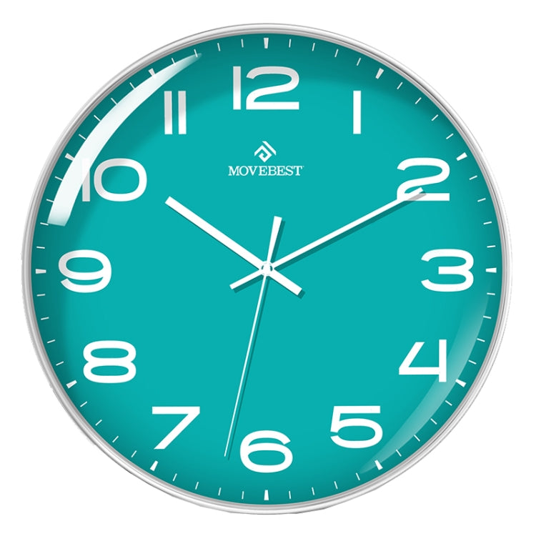 MOVEBEST 12 Inch Living Room Wall Clock Simple Home Plastic Watch, Style:, G2001 Green Surface White Frame, G2001 Black Surface Black Frame, G2001 White Surface White Frame, G2001 White Surface Black Frame, G2001-L White Surface White Frame            ...