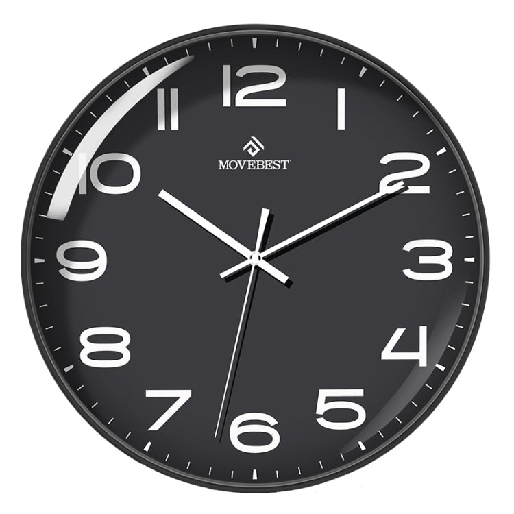 MOVEBEST 12 Inch Living Room Wall Clock Simple Home Plastic Watch, Style:, G2001 Green Surface White Frame, G2001 Black Surface Black Frame, G2001 White Surface White Frame, G2001 White Surface Black Frame, G2001-L White Surface White Frame            ...