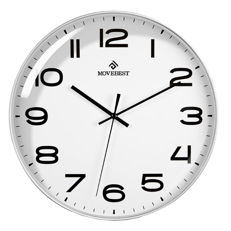 MOVEBEST 12 Inch Living Room Wall Clock Simple Home Plastic Watch, Style:, G2001 Green Surface White Frame, G2001 Black Surface Black Frame, G2001 White Surface White Frame, G2001 White Surface Black Frame, G2001-L White Surface White Frame            ...