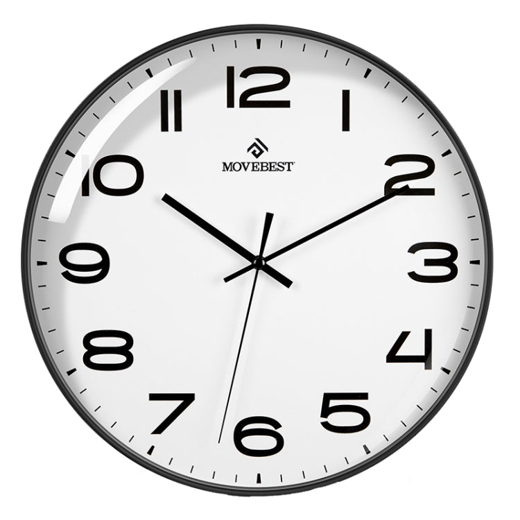 MOVEBEST 12 Inch Living Room Wall Clock Simple Home Plastic Watch, Style:, G2001 Green Surface White Frame, G2001 Black Surface Black Frame, G2001 White Surface White Frame, G2001 White Surface Black Frame, G2001-L White Surface White Frame            ...