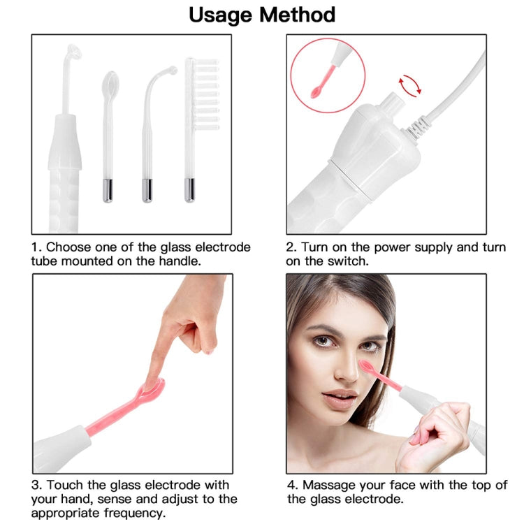 10W  High-Frequency Electrotherapy Instrument Beauty Instrument, With 4 Tube Purple Light