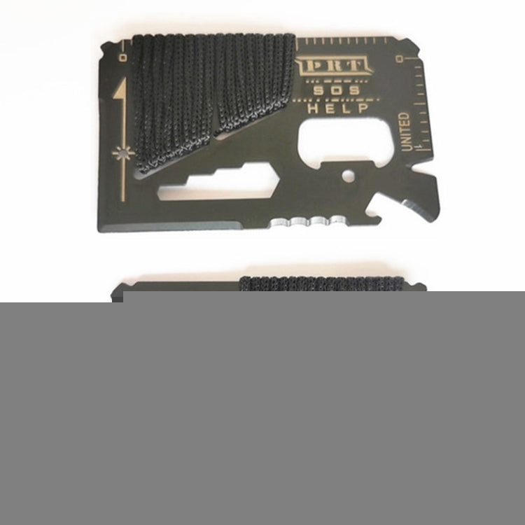 14 In 1 Stainless Steel Multi-Function Outdoor Survival Tool Card With Rope
