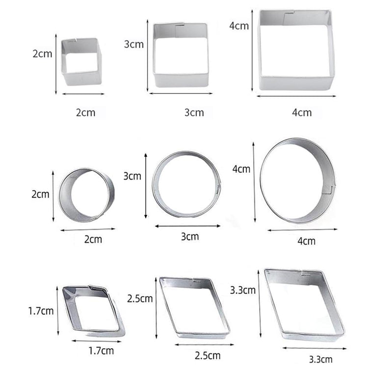 Stainless Steel Biscuit Mold, 30 PCS / Set, 27 PCS / Set
