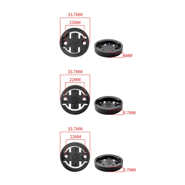 3 PCS Mountain Road Bike Stopwatch Conversion Seat, For Garmin, For Bryton, For Wahoo