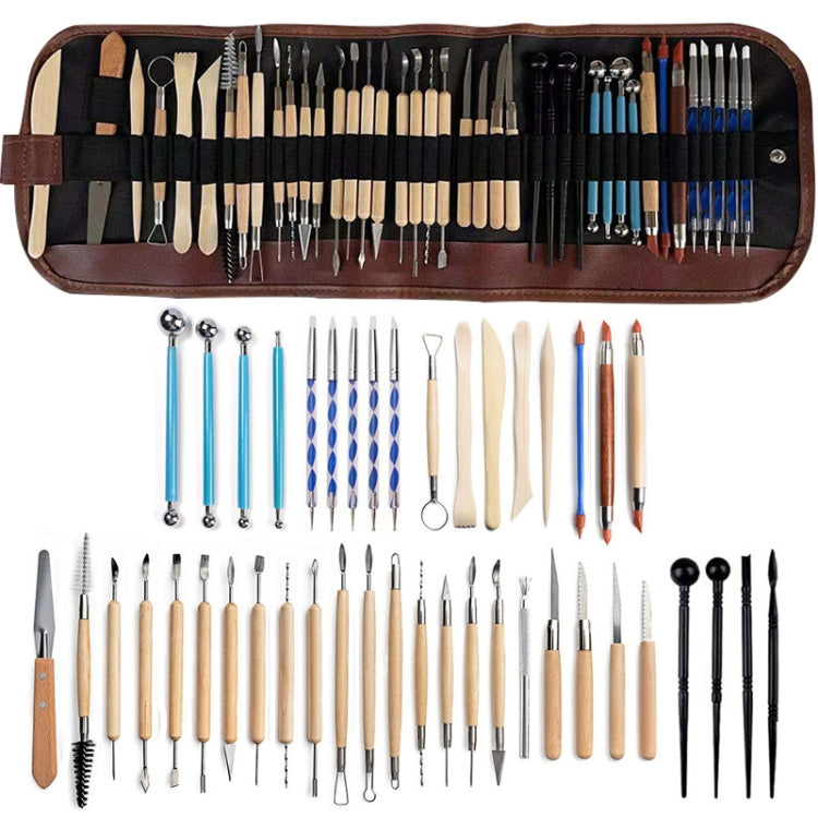 43 In 1 Clay Tool Combination Set with Storage Bag, 43 In 1 Clay Tool