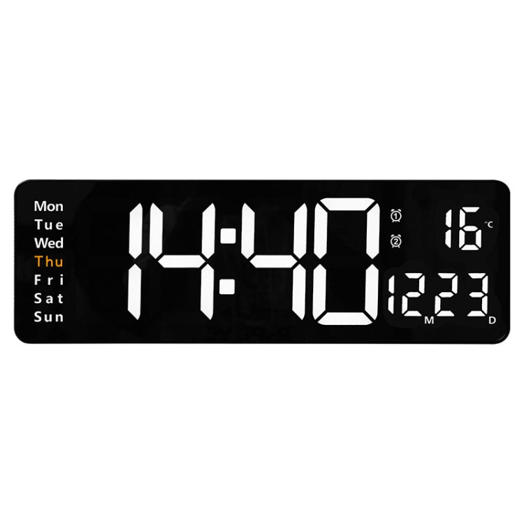 6626 Living Room Wall-Mounted Large Screen Display LED Digital Clock, 16 Inch Orange Temperature, 16 Inch Green Temperature, 16 Inch White Temperature