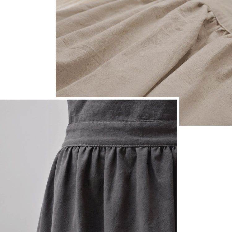 Cotton And Linen Parent-Child Painting Apron Baking Coffee Work Clothes,Size:, Childrens (Gray), Childrens (Oats), Childrens (Pink), Adults (Gray), Adults (oat), Adult ( Pink)