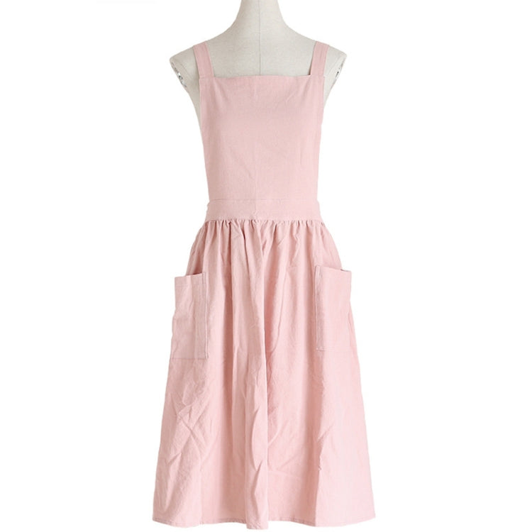 Cotton And Linen Parent-Child Painting Apron Baking Coffee Work Clothes,Size:, Childrens (Gray), Childrens (Oats), Childrens (Pink), Adults (Gray), Adults (oat), Adult ( Pink)