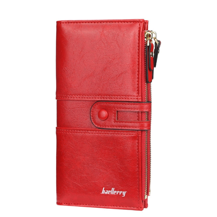 Baellerry  Ladies Long Large Capacity Buckle Zip Clutch Multi-Card Wallet, Baellerry Red, Baellerry Black, Baellerry Brown, Baellerry Dark Green, Baellerry let(Pink, Baellerry Sky Blue