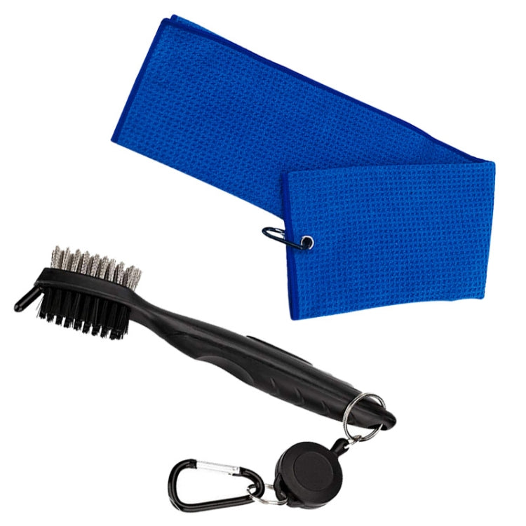 Hook Towel + Club Cleaning Brush Golf Cleaning Set, Towel + Brush White, Towel + Brush Grey, Towel + Brush Blue, Towel + Brush Black