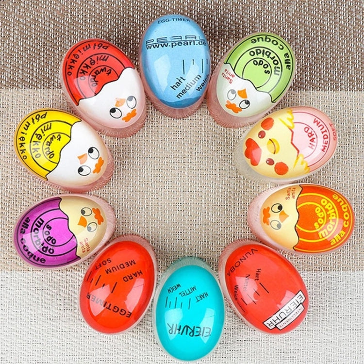 Boiled Egg Timer Reminder Color-changing Cartoon Egg Timer, Specification: Japanese, Yellow Chick, Red Chick, Green Chick, Purple Chick, Orange Chick, Pink Chick, Blue Alphabet, Japanese