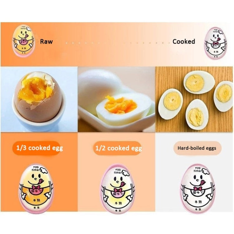 Boiled Egg Timer Reminder Color-changing Cartoon Egg Timer, Specification: Japanese, Yellow Chick, Red Chick, Green Chick, Purple Chick, Orange Chick, Pink Chick, Blue Alphabet, Japanese