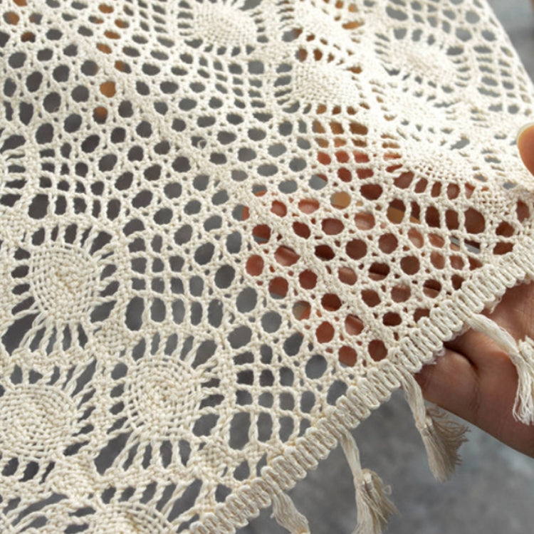 Widened And Stitched Rustic Knitted Hollow Tablecloth, 30x140cm, 30x160cm, 30x180cm, 30x200cm, 30x220cm, 30x240cm, 30x260cm, 30x280cm, 30x300cm